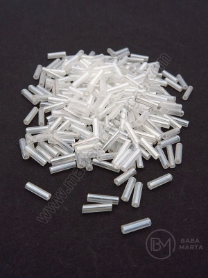 Tije de vitola transparente, alb curcubeu, 6~7x2mm, 1 pachet, 50g, 331033