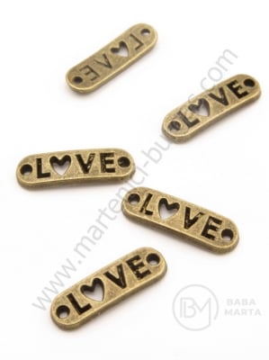 Element de conectare metalic 20x6x2mm bronz negru 10 buc 308749