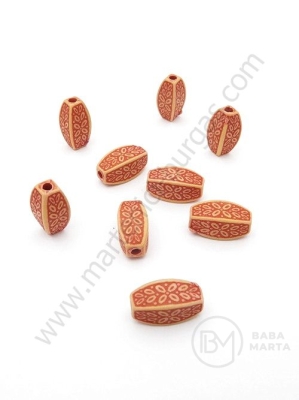 Mărgele 13x6.5mm imitație lemnă 1.8mm 1 pachet 40g ~87 buc 311728