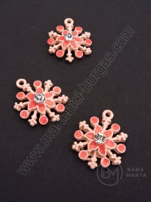Pandantiv cristal metalic 20x17mm 1 buc 309907