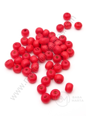 Bilă de lemn 6x4~5mm red 1 pachet 40g ~550 buc 321111