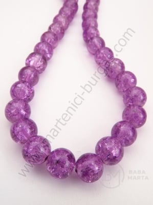 Bilă de vitola 8mm violet craquelat 80cm ~105 buc 1 buc 343191
