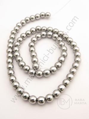 Mărgele de hematit 6mm argintiu nemagnetic ~70 buc 1 buc 351494