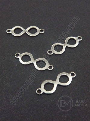 Conector Infinity OȚEL 20x8mm gaură 2mm 1 pachet 5 buc 305816