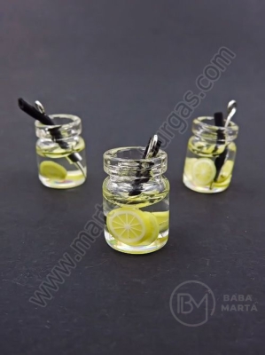 Glass pendant 14-11mm cu fructe 2 buc.335630