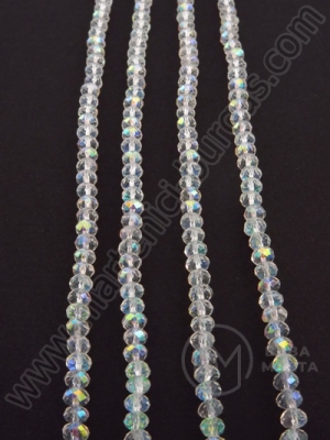 Șir de cristale 4x3mm transparent AB curcubeu 1 buc ~120 bucăți 41 cm 342061
