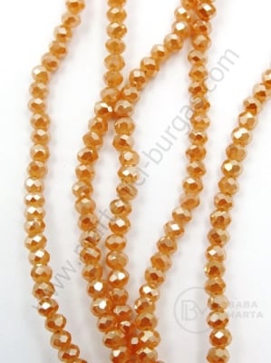Șir de cristale ~3x~2.5mm gaură efect AB 0.8mm ~155 pcs ~40cm 1 buc 342679