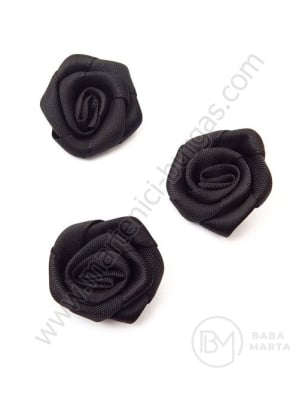 Roz satinat negru ~25mm 1 pachet 10 buc 461411