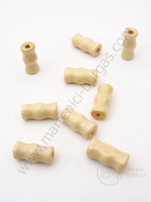 Cilindru din lemn 15x7mm alb natural 1 pachet 40g ~125 buc 321152