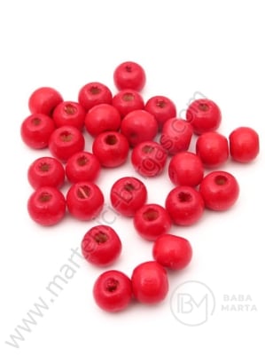 Bilă de lemn 8x7mm red 1 pachet 40g ~230 buc 321118