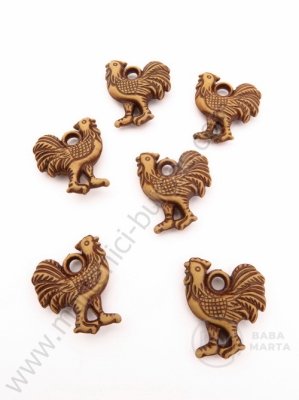 Cocoș 20x17mm imitație lemn 1 pachet 40g ~63 buc 312027