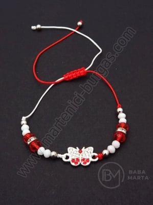 Mărgele metallice Martenitsa și cristale 1 pachet 12 buc 104587