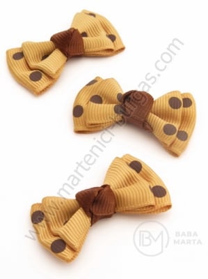 Panglică 46x24x13mm aurie cu maro 5 bucăți 461061