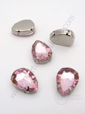 Pietriș acrilic 13x18mm roz în coș metalic 1 pachet 4 buc 151718