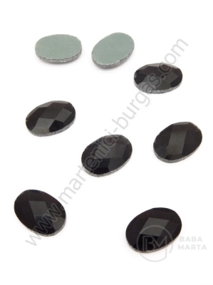 Pahar oval 10x14mm negru pentru lipici hot 1 paket 20 buc 151410