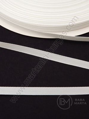 Panglică de satin 6mm, ruptă, albă, 1 pachet, 5 metri, 451463