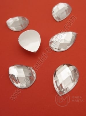 Pietriș transparent 13x18mm pentru lipit 10 bucăți 151162