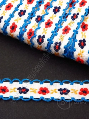 Panglică cu flori 13mm 1 pachet ~20 metri 411196