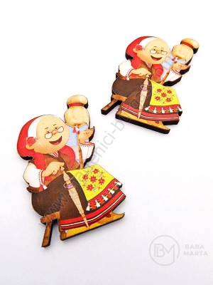 Figurină din lemn 48x30x3mm Baba Marta 1 pack 10 pcs 182424