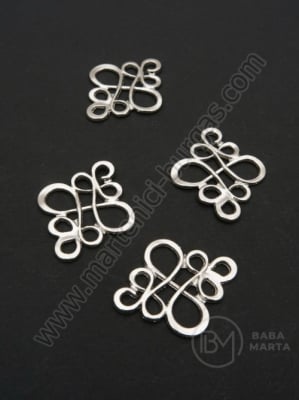 Element de conectare 22x18.5mm culoare argintiu 1 pachet 10 buc 306146