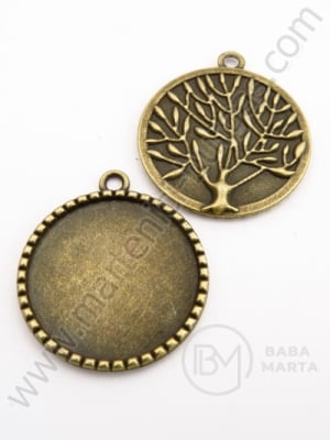 Bază metalică pentru pendantiv 32x28mm bronz antique 1 buc 308253