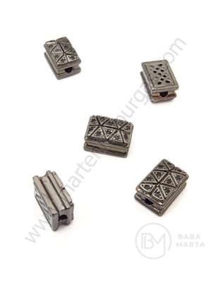 Margele 10x7x5.5mm alamă cu zirconii forjate 1 bucată 305205
