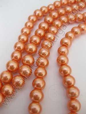Colier de perle, culoare coral, 8mm. ~80cm ~110 bucăți 341087