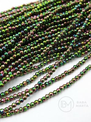 Mărgele de hematit fațetate, nemagnetice ~2mm 40cm ~200 buc 1 buc 352934