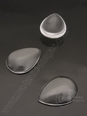 Picatura cabochon din sticla 25x18x5mm transparent 1 pachet 10 buc 191083