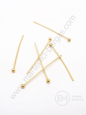 Element cu cap sferă 1.8mm 25x0.6mm OȚEL (304) 10 buc 305677