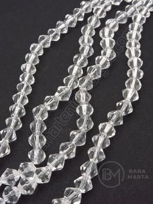 Sfoară de vitola 6mm transparentă gaură 1mm ~48 buc 31cm 1 buc 343586