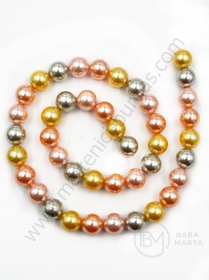 Perlă Mallorca 10mm ASORTATE ~40cm ~39buc 1 șir 355057
