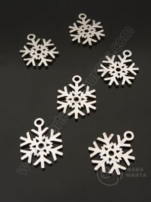 Pandantiv fulg de nevada OȚEL 15.5x12x1mm 1 pachet 1 bucată 305648