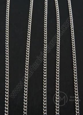 Lanț din alamă 2x1x0.5mm color argintie 1 meter 302137