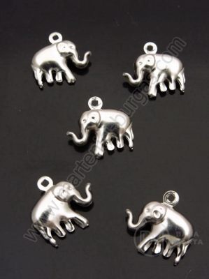 Pandantiv elefant OȚEL (201) 14.5x15x5mm 1 pachet 5 buc 307193