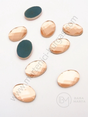 Pahar oval 10x14mm color pearsici pentru lipici hot 1 pachet 20 buc 151413