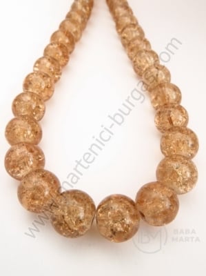 Bilă de vitola 10mm maro craquelat 80cm ~85 buc 1 buc 343200
