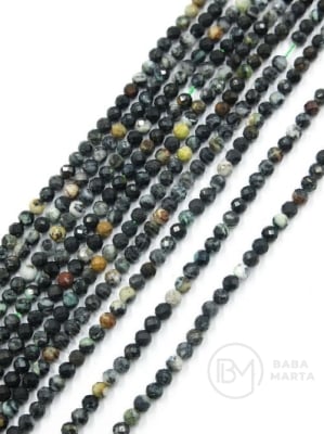 Colier din mărgele de jaspis ~2.5mm gaură fațetată 0.5mm ~150 bucăți 1buc 353256