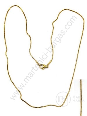 Collier oțel 1.2mm lungime 50cm culoare aurie 1 buc 281379