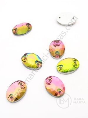 Piatră de vitola (cristal) cameleon 7x10x3.5mm 1 pachet 5 buc 151459