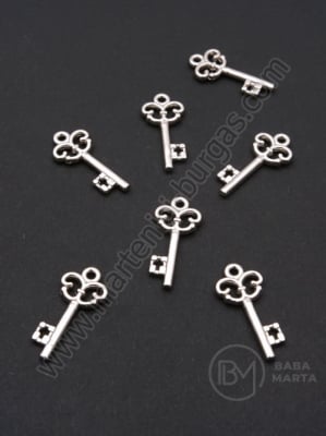 Cheie pandantiv SSV 23x11mm culoare argintie 1 pachet 100 buc 318461
