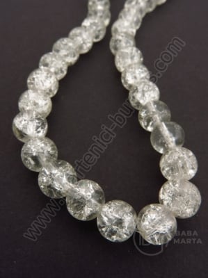 Bilă de vitola 8mm transparentă craquelată 80cm ~105 buc 1 buc 343182