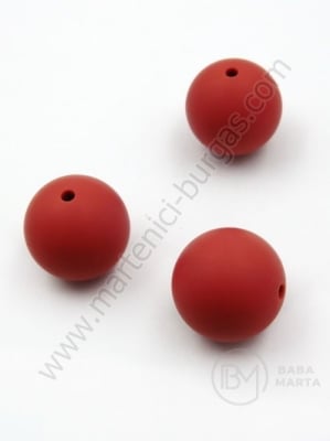 Bilă de mărgele din silicon 20mm gaură 2mm 1 paquet 2 buc 317130