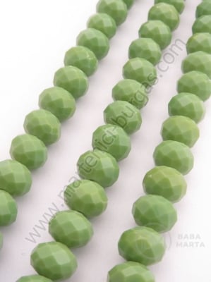 Cristal 10x7mm verde deschis solid ~70 bucăți 58cm 1 bucată 342071