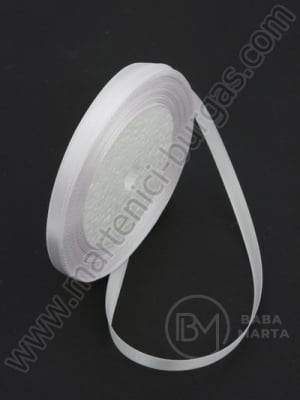 Panglică de satin 6mm albă ~22 metri 451550