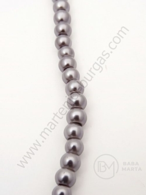 Şir de perle din glass grey 4mm ~80cm ~216 pieces 341055