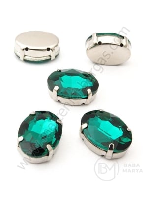 Placă de sticlă (cristal) 13x18mm verde în cutie metalică 1 pachet 2 buc 151534