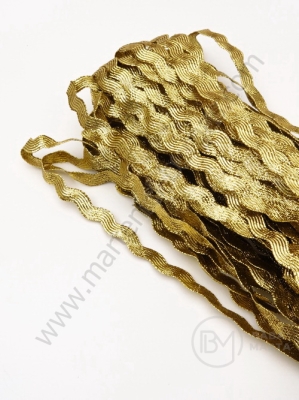 Bandă de lame 5.5mm aurie zig-zag 13 meters 411150
