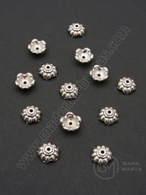 Mărgele SSV pălărie 10x4.5mm color argintie 1 pachet 200 buc 318465