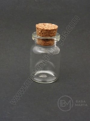 Sticla sticla 22x33mm cu dop de pluta 1 pachet 2 buc 171132